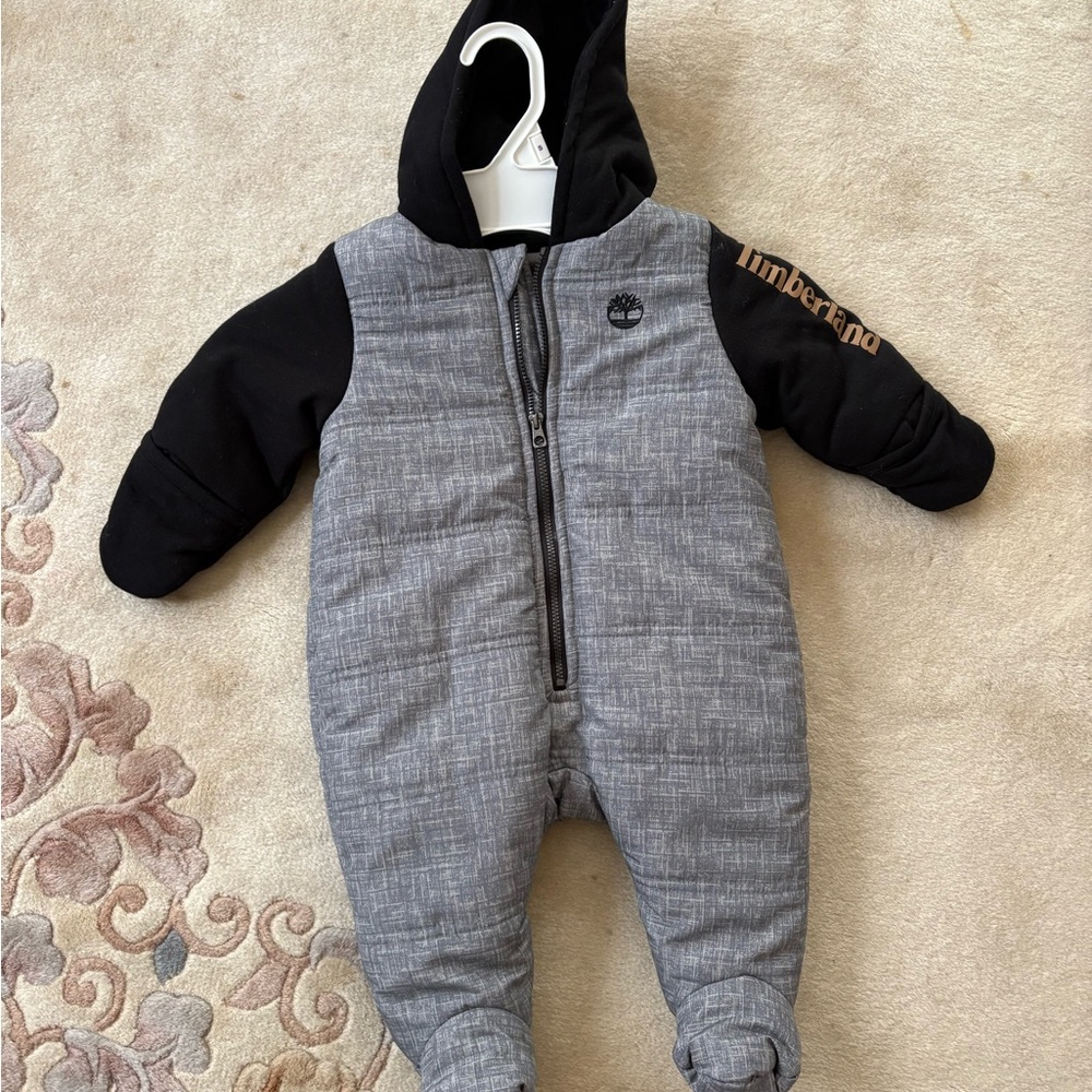 Timberland Black and Gray Baby Outfit